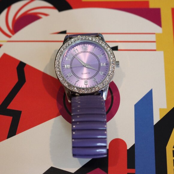 Purple Rhinestone Watch - Picture 1 of 6